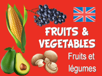 Apprendre les fruits et les légumes en anglais, CP, CE1, CE2