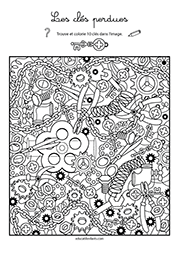 Clés perdues, jeu à imprimer gratuit